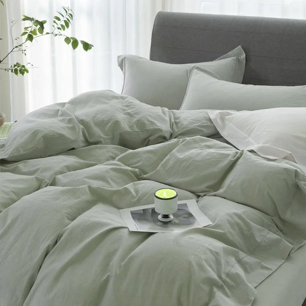 Cooling Twin Duvet Cover Set-100% Washed